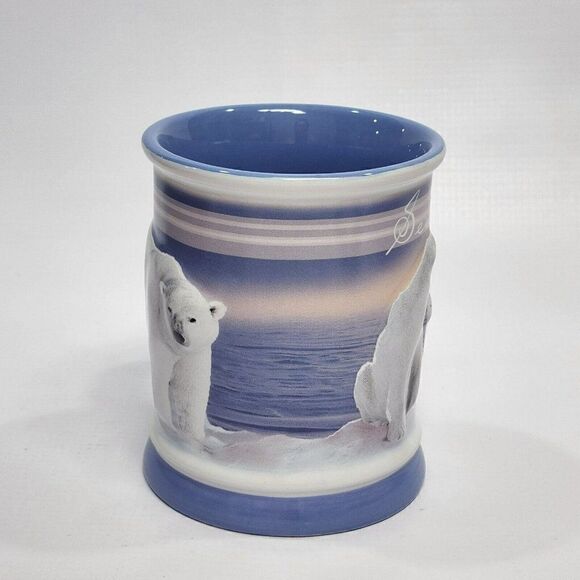 Polar Bears 3-D Embossed Coffee Tea Mug SeaWorld - Picture 5 of 9